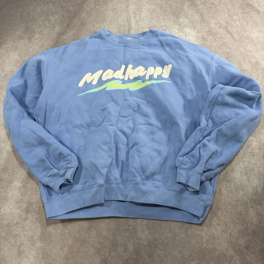 Madhappy Crewneck Family Reunion  Sweatshirt Blue Pullover Size XL NYC